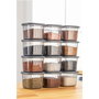 Hermia Set de 12 Cajas de Almacenaje Antracita